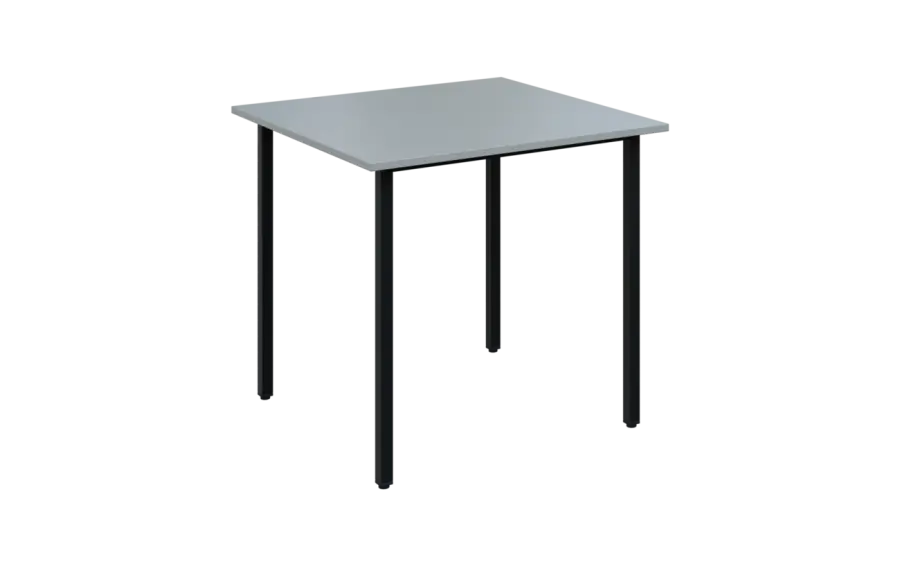 JSB 80N Jídelní stůl 800 x 800 mm, deska šedá / podnož černá